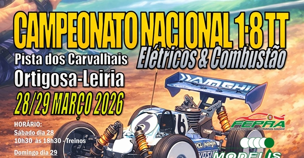 2ª Prova Campeonato Nacional 1/8 TT 2025 - Elétricos & Combustão